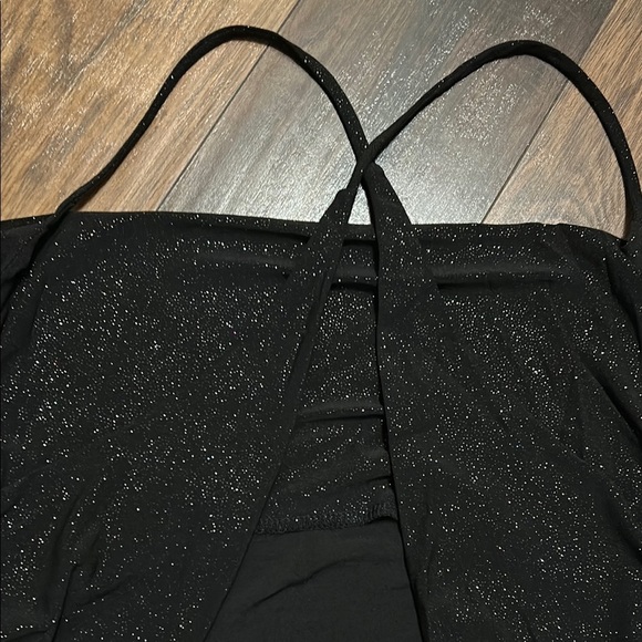 Black Sheath Mini Dress with Spaghetti Straps - Picture 5 of 9